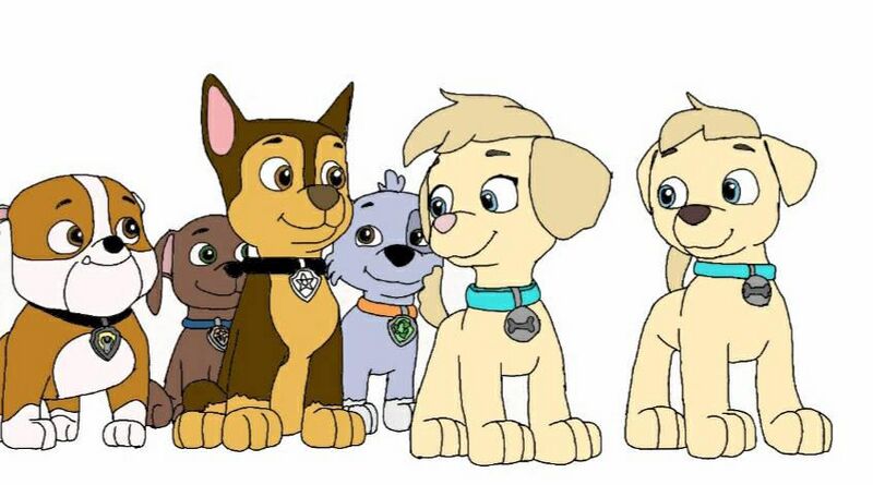 File:Mighty twins meeting paw patrol by joyandben deebtqw-fullview.jpg