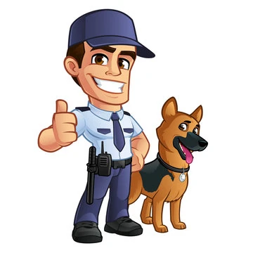 File:Cop next to dog clipart.webp